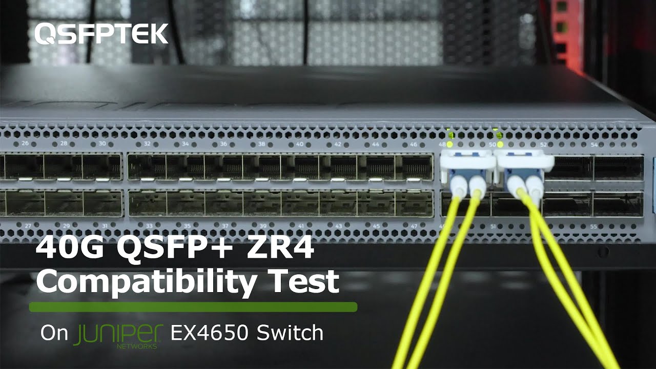 トリニティ スイッチブレード(プロ10) 40G QSFP+ ZR4 Compatibility Test on Juniper EX4650 Ethernet