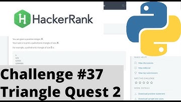 Hackerrank Python | Challenge #37 | Triangle Quest Two