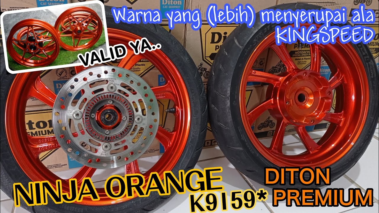 [LEBIH] Menyerupai warna velg KingSpeed atau Xmode? | Repaint velg PCX 150 Ninja Orange K9519* Diton