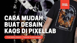 MUDAH BANGET  BUAT DESAIN KAOS CUMAN PAKAI HANDPHONE - TUTORIAL PIXELLAB TERBARU 2023