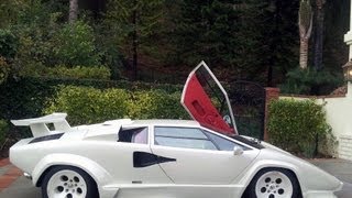 OnBoard Mario Andretti's Lamborghini Countach! Gopro View Lamborghini Countach Front View