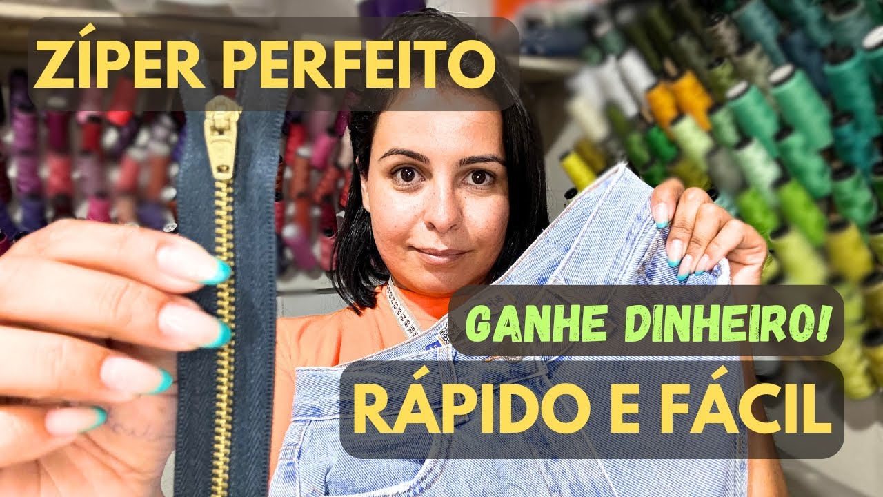 Como trocar zíper de calça jeans de forma fácil e rápida e lucre muito!