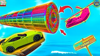 98.222% DANGEROUS FERRARI CAR PARKOUR RACE IN GTA 5!