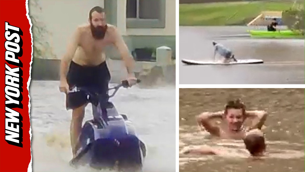 Residents Turn Adversity into Fun Amid Arizona Floods with Jet Skis and DIY Pools
