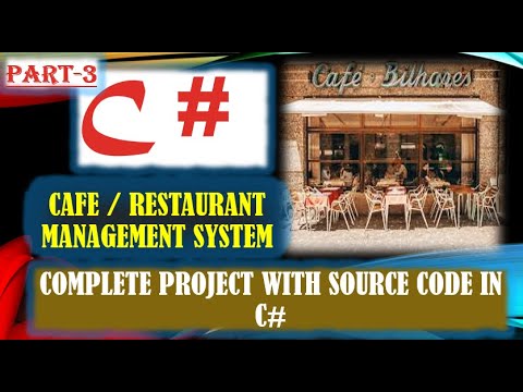 Part-3 || Cafe || Restaurant management system project in C# Using C#.Net Framework in Urdu || Hindi