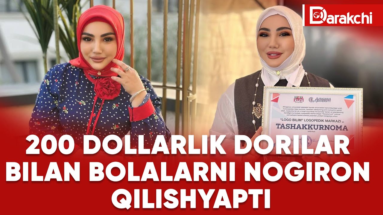 200 DOLLARLIK DORILAR BILAN BOLALARNI NOGIRON QILISHYAPTI