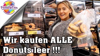 ALLE DONUTS LEER KAUFEN im LADEN und ALLES ESSEN 🍩 KRASS!! Family Fun