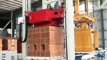 Auto horizontal/vertical pallet strapping machine for building materials, brick and metal industry