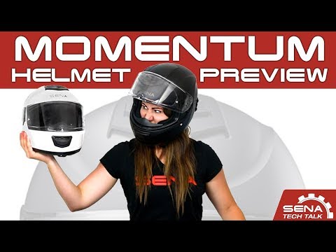 Full Face XS size ECE Bluetooth Helmet Dual Sena Momentum Glossy White