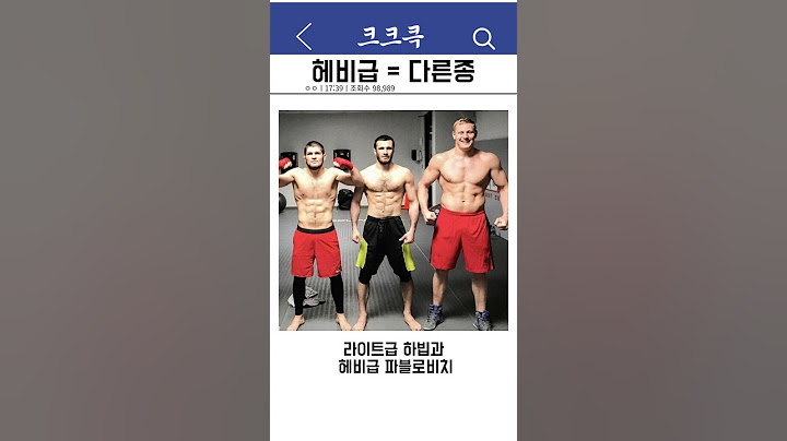 헤비급 = 다른종