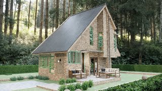 This 66 sqm 2-Story A-Frame House Will Blow Your Mind! | Unique Modern Cabin Design