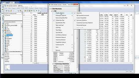 Descriptive Stats in JMP BASICS