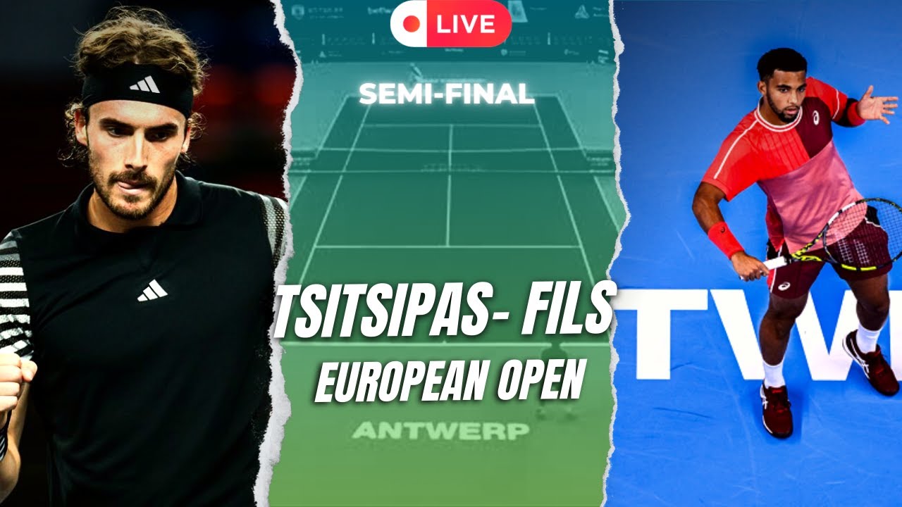 Stefanos Tsitsipas vs Arthur Fils Antwerp Semi-Final LIVE WATCHALONG