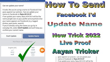Update name facebook account || Just Now new trick #2022 live proof by #AAYAN TRICKER