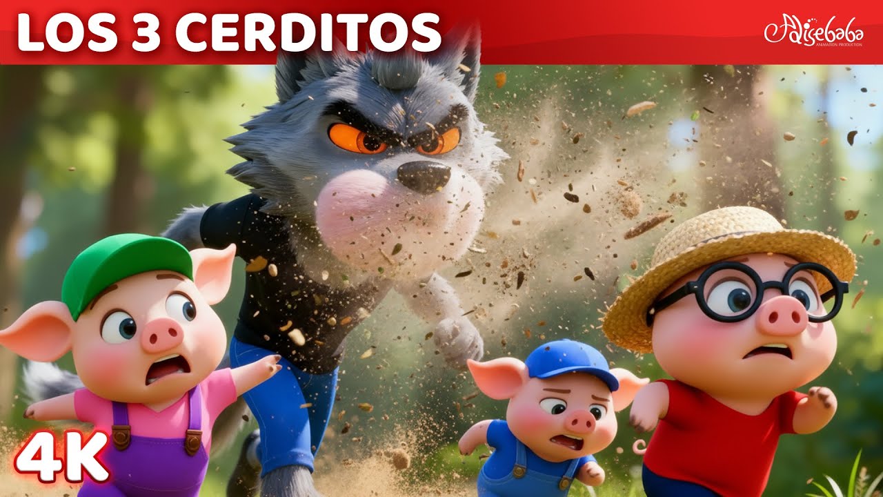 Los 3 Cerditos y el Lobo Feroz + Canción Final 🐷🎵 Cuentos infantiles para dormir en Español