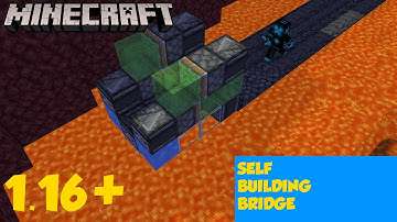 ✔Minecraft 1.16+  - How To Make A Self Building Bridge [V2 Redstone Tutorial]