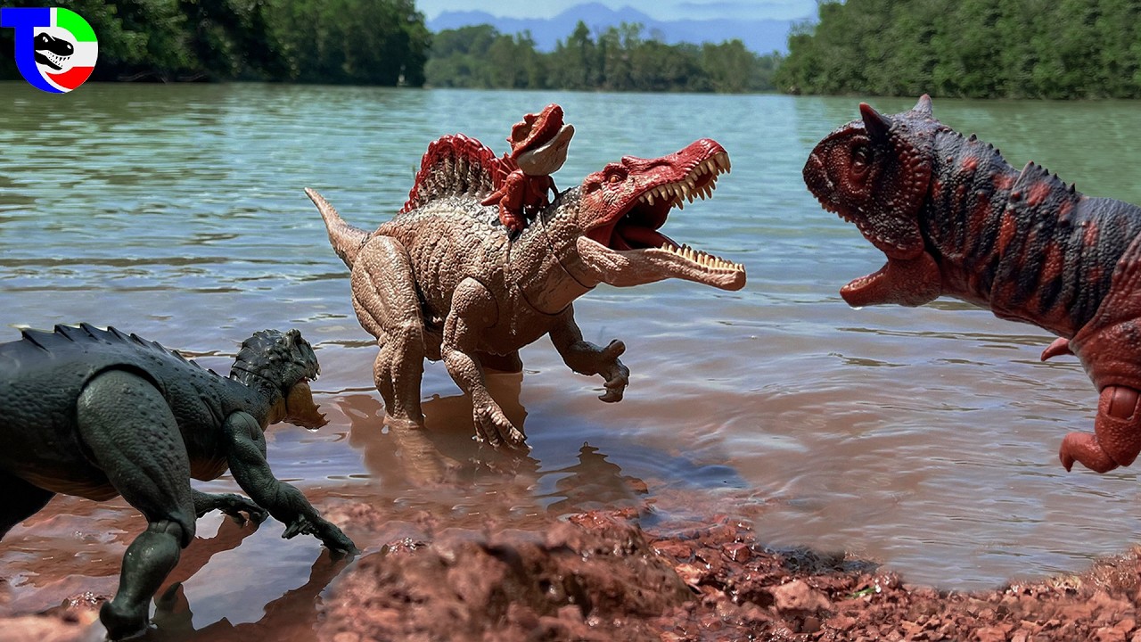 SPINOSAURUS VS CARNOTAURUS 🦖Jurassic World| Dinosaur Toys Movie| TCF CREATOR