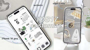 iOS 17 aesthetic customization! 🩶✨ | custom iphone theme, widgets, icons tutorial