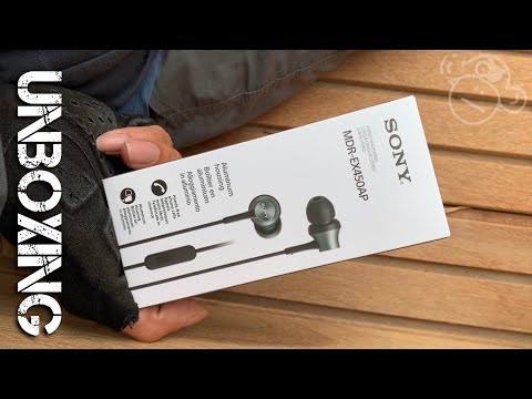 Sony MDR-EX450AP cable earphones UnBoxing