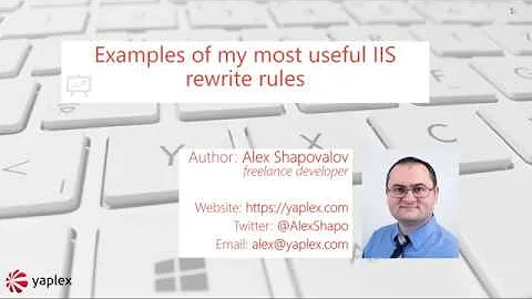 Examples of my most useful IIS rewrite rules