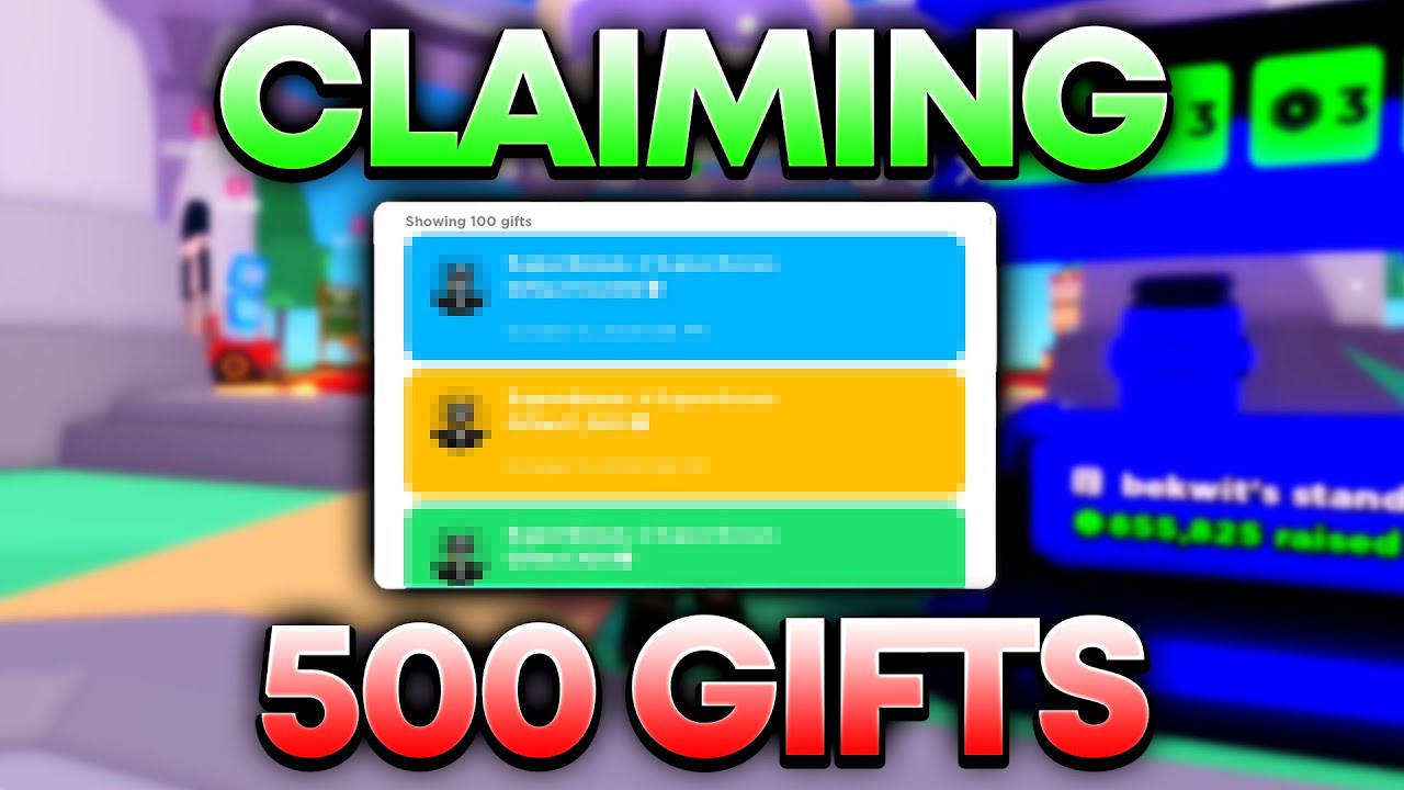 Claiming 500 Gifts Inside of Pls Donate