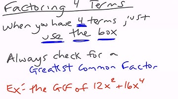 Factor 4 Terms Using Area Model