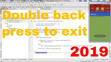 #13 Android double back press to exit. Android studio 3.3.1 tutorial. NEW (2019)