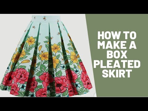 BOX PLEATED SKIRT ; EASIEST METHOD - YouTube