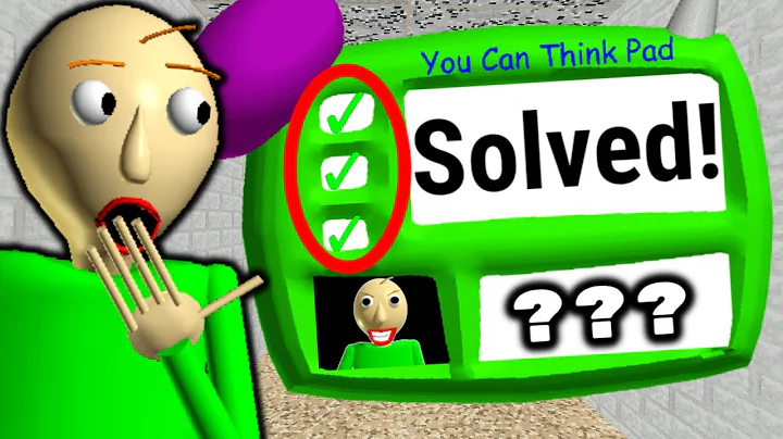 I Got The Impossible Question RIGHT! | Baldi's Basics