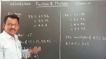 Class:- 5, Mathematics, Factors And Multiples, ( Part 1 ) By Manoj Prasad Karn.