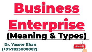 Business Enterprise | Meaning Of Business Enterprise | Types Of Business Enterprise