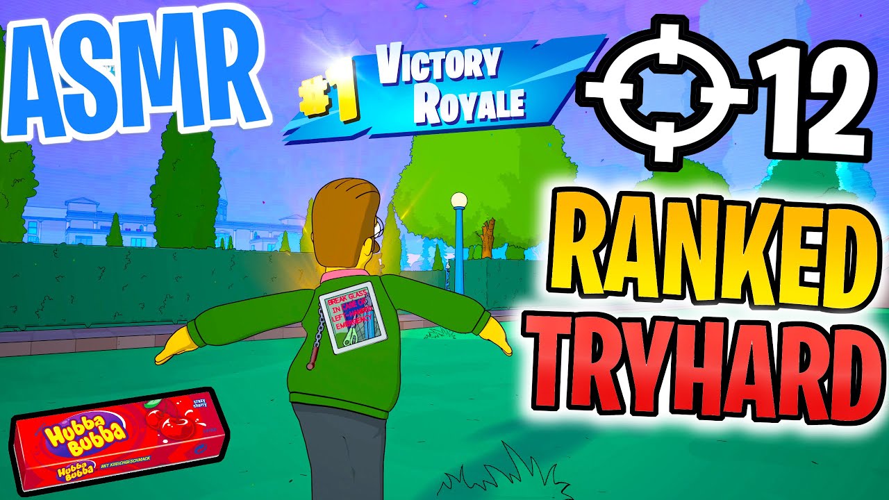ASMR Gaming 😴 Fortnite Ranked Tryhard Win! Relaxing Gum Chewing 🎮🎧 Controller Sounds + Whispering 💤
