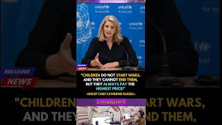 This UNICEF Speech Is Breaking Hearts Around the World #breakingnews #humanity #shorts