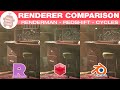 Blender Cycles, Renderman & Redshift Render Comparison