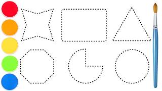 Easy 2D Shapes Drawing for Beginners | Step by Step Tutorial