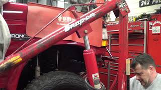 Adding a Harbor Freight air over hydraulic ram to Snap On cherry picker
