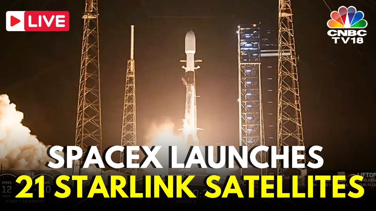 LIVE: SpaceX Launches 21 Starlink Satellites on Falcon 9 Rocket From ...