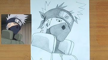 How to draw Kakashi Hatake step by step | Drawing Anime  tutorial  for beginners #viral 