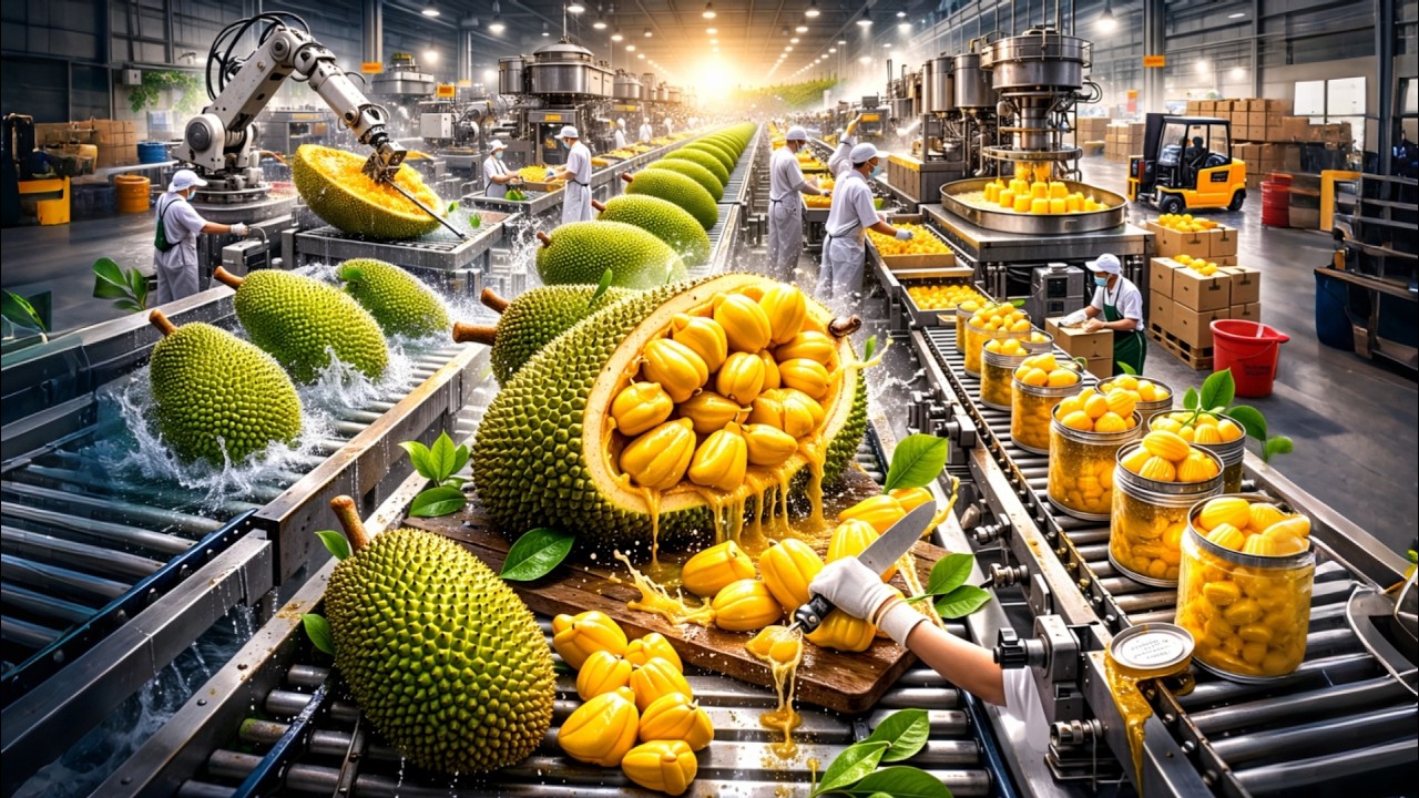 From Fresh Jackfruit to Finished Product Inside Modern Jackfruit Factory Full Process Documentary