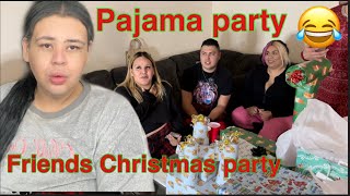 Friends Christmas pajama party vlogmas day 21