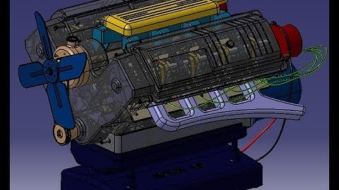 V8 Engine Toy Model with Catia V5 COMPLETE