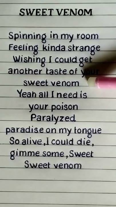 ENHYPEN - 'Sweet Venom' (English version) Lyrics #lyrics #enhypen #kpop #shorts #shortsfeed