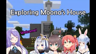 Pekora, Miko, Matsuri and Kanata Amazed with Moona Hoshinova's House【Hololive English Sub】