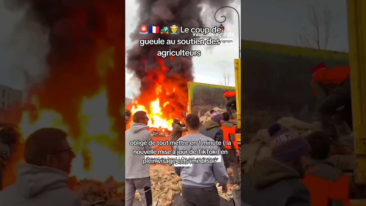 🚨 La colère monte  avec les agriculteurs de la France 🇨🇵 