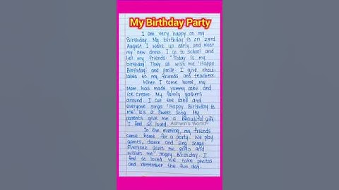 My Birthday Party Essay | Essay on My Birthday Party Paragraph on my birthday party