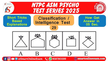 ASM Psycho Test Series | Intelligence Test - 29 with Tricks and Detailed Solution | NTPC PSYCHO TEST