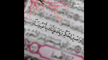 واصبر لحكم ربك فإنك بأعيننا ( تلاوة هادئة بصوت الشيخ ياسر الدوسري )