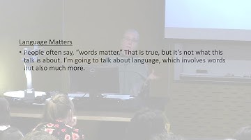 Last Lecture Series: Language Matters; Languages Matter