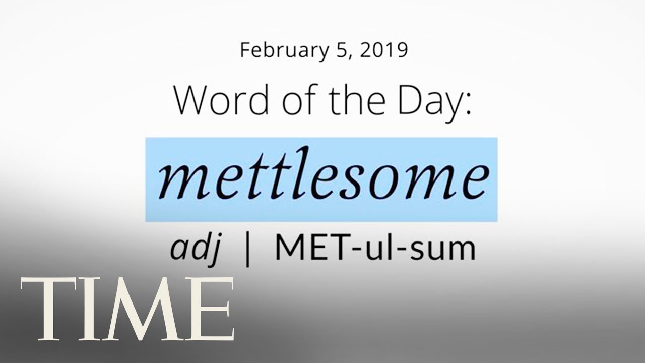 Word Of The Day: METTLESOME | Merriam-Webster Word Of The Day | TIME