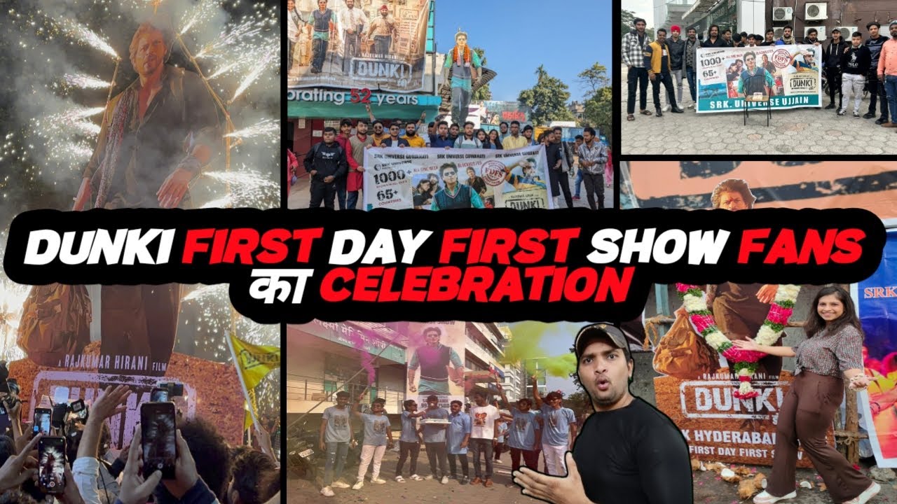 Dunki First Day First Show Fans Celebration | Dunki Promotion ...
